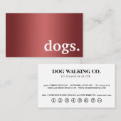 Moderne honden. loyaliteitskaartje visitekaartje (Voorkant / Achterkant)