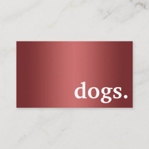 Moderne honden. loyaliteitskaartje visitekaartje