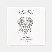 Moderne Honden Trouw Cocktail Servetten (Voorkant)