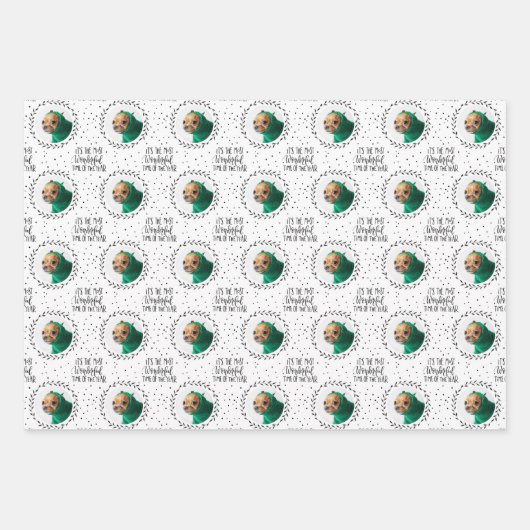 Moderne Hondenliefhebber drie kerstfeestdag Inpakpapier Vel (Voorkant 3)