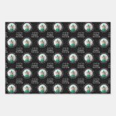 Moderne Hondenliefhebber drie kerstfeestdag Inpakpapier Vel (Voorkant 2)