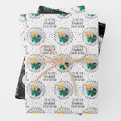 Moderne Hondenliefhebber drie kerstfeestdag Inpakpapier Vel (In situ)