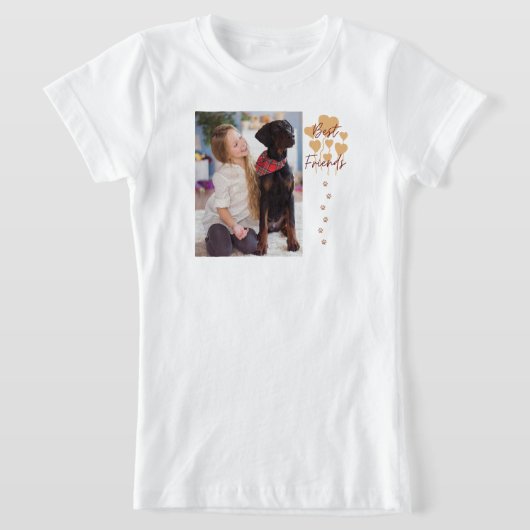 Moderne Hondenliefhebber Single Photo T-Shirt (Laagn)