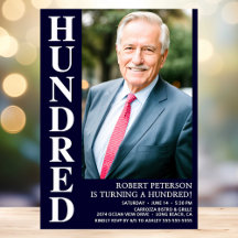 Moderne HONDERD foto 100ste verjaardagsfeest