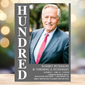 Moderne HONDERD foto 100ste verjaardagsfeest Kaart