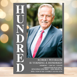 Moderne HONDERD foto 100ste verjaardagsfeest Kaart