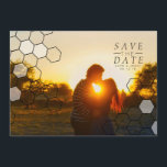 Moderne Honeycomb sparen de datum | Foto Save The Date<br><div class="desc">Door opnieuw gedefinieerde Design</div>