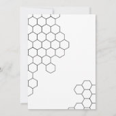 Moderne Honeycomb sparen de datum | Foto Save The Date (Achterkant)