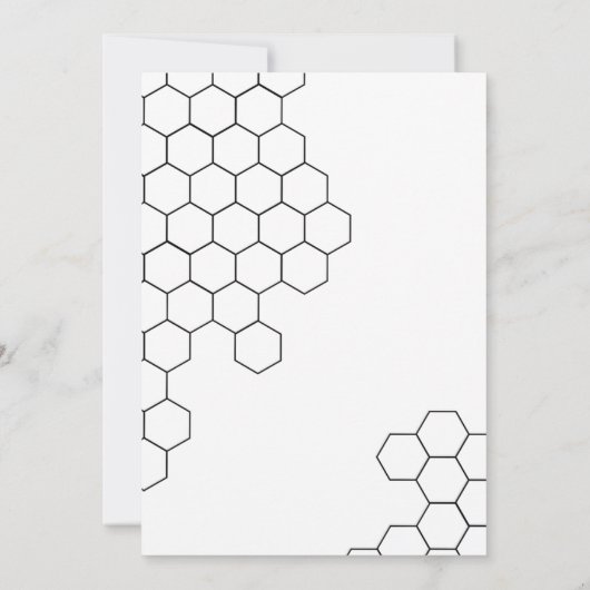 Moderne Honeycomb sparen de datum | Foto Save The Date (Achterkant)