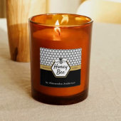 Moderne honingbij bijenbijenbijenbijenhoningraat z vierkante sticker