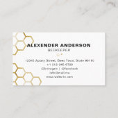 Moderne Honingbijen Gouden Honingraat Visitekaartje (Achterkant)