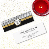 Moderne honingbijenkaars Honingraat Mini Visitekaartje