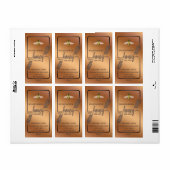 Moderne honingbijenkar met kalligrafie etiket (Full Sheet)