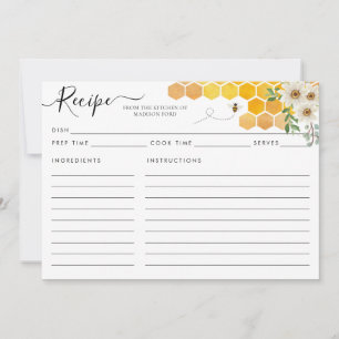 Moderne Honingraat Bumblebee Geel Bijenrecept Kaar