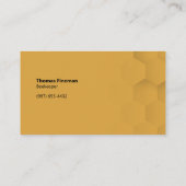 Moderne Honingraat en Bee Satin Gold Visitekaartje (Achterkant)