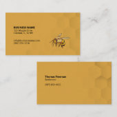 Moderne Honingraat en Bee Satin Gold Visitekaartje (Voorkant / Achterkant)