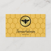 Moderne honingraat en zeshoek bij logo visitekaartje (Voorkant)