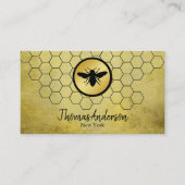 Moderne honingraat en zeshoek bij logo visitekaartje (Voorkant)