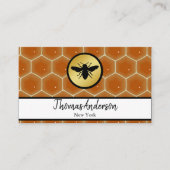 Moderne honingraat en zeshoek bij logo visitekaartje (Voorkant)