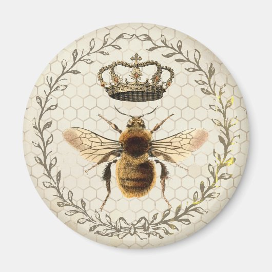 Moderne  honingraat koningin Bee Magneet (Voorkant)