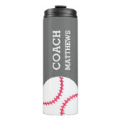 Moderne honkbal Softball Coach, gepersonaliseerd g Thermosbeker (Voorkant)
