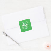 Moderne honkbalspeler Mannen 50ste verjaardag Vierkante Sticker (Envelop)