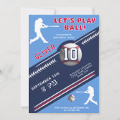 Moderne honkbalspeler thema verjaardag kaart (Voorkant)