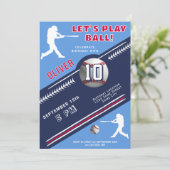 Moderne honkbalspeler thema verjaardag kaart (Staand voorkant)