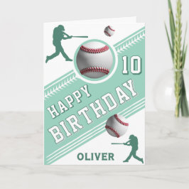 Moderne honkbalspeler thema verjaardag kaart
