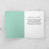 Moderne honkbalspeler thema verjaardag kaart (Binnen)