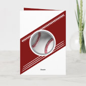 Moderne honkbalspeler thema verjaardag kaart (Achterkant)