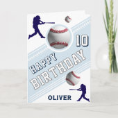 Moderne honkbalspeler thema verjaardag kaart (Voorkant)