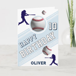 Moderne honkbalspeler thema verjaardag kaart