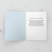 Moderne honkbalspeler thema verjaardag kaart (Binnen)