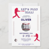 Moderne honkbalspeler thema verjaardag kaart (Voorkant)