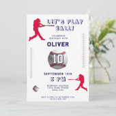 Moderne honkbalspeler thema verjaardag kaart (Staand voorkant)