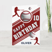 Moderne honkbalspeler thema verjaardag kaart (Voorkant)