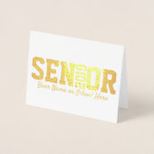 Moderne hoofdblokletters van 2019 folie kaarten (Voorkant)