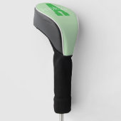 Moderne hoofdletter in bleek- en Kellygroen Golfheadcover (Schuin)