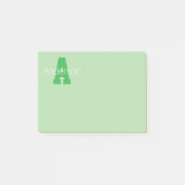 Moderne hoofdletter in bleek- en Kellygroen Post-it® Notes (Voorkant)