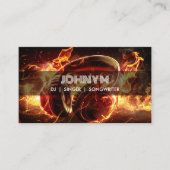 Moderne Hoofdtelefoon DJ Songwriter Music Singer Visitekaartje (Voorkant)