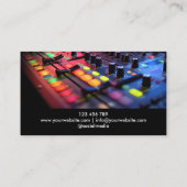 Moderne Hoofdtelefoon DJ Songwriter Music Singer Visitekaartje (Achterkant)