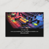 Moderne Hoofdtelefoon DJ Songwriter Music Singer Visitekaartje (Achterkant)