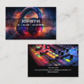 Moderne Hoofdtelefoon DJ Songwriter Music Singer Visitekaartje (Voorkant / Achterkant)