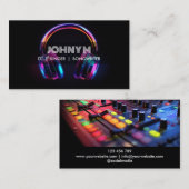 Moderne Hoofdtelefoon DJ Songwriter Music Singer Visitekaartje (Voorkant / Achterkant)