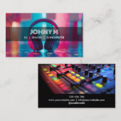 Moderne Hoofdtelefoon DJ Songwriter Music Singer Visitekaartje (Voorkant / Achterkant)