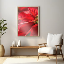 Moderne hoog-poly Poinsettia | Botanische wandkuns