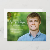 Moderne horizontale aankondiging Afstuderen (Voorkant / Achterkant)