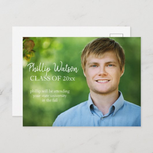 Moderne horizontale aankondiging Afstuderen (Voorkant / Achterkant)