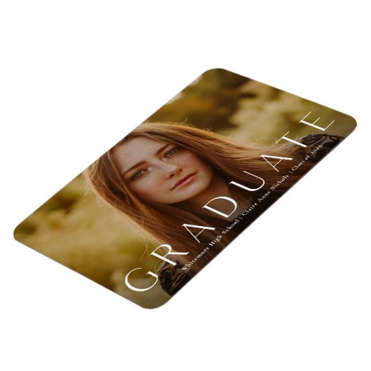 Moderne horizontale aankondiging van Afstuderen fo Magneet (Linkerzijde)